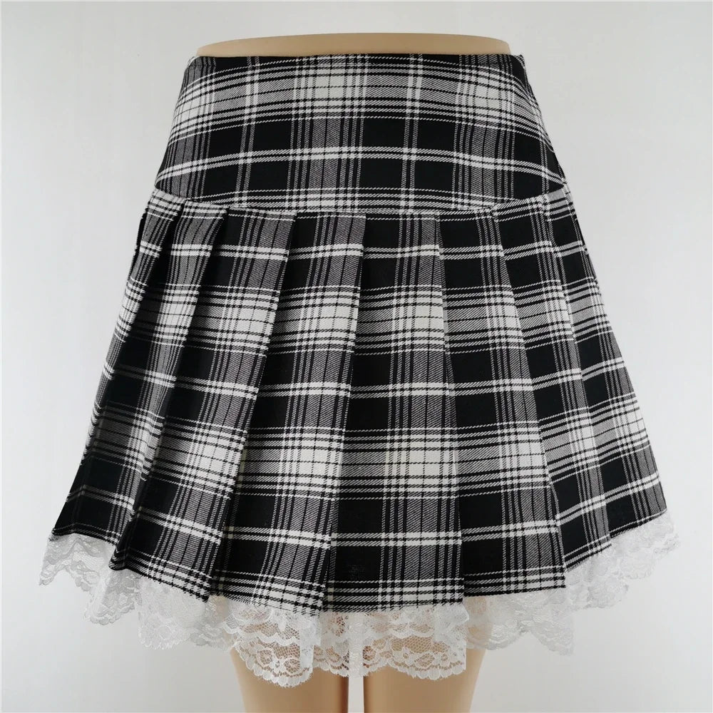 VILZSTUDIOS Gothic Punk Black High Waist Mini