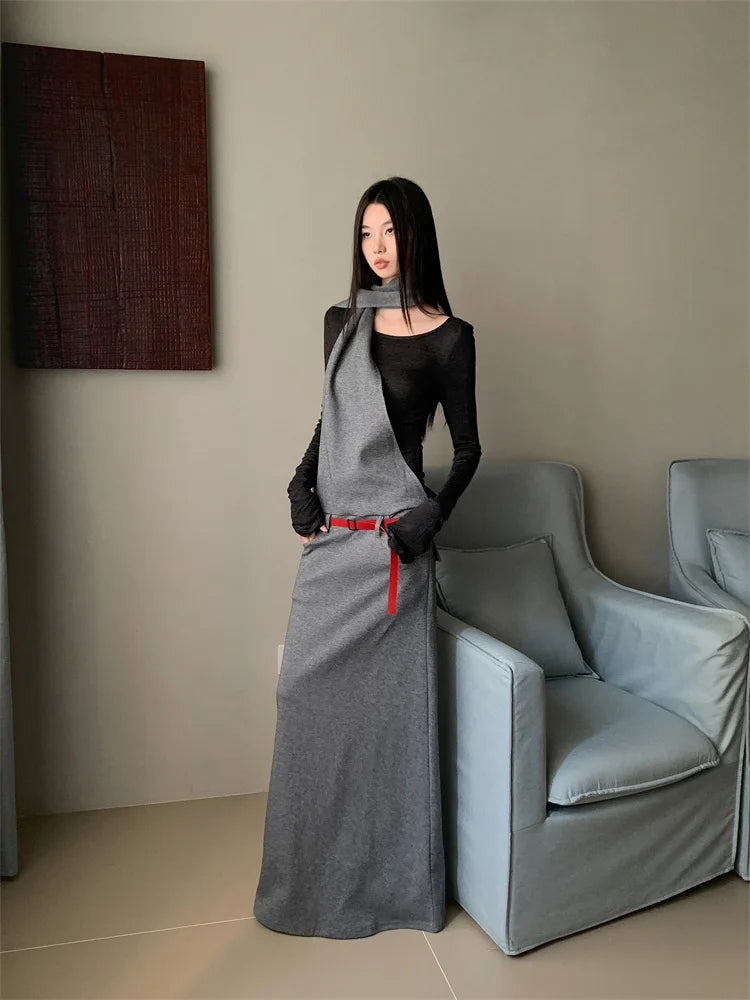 VILZSTUDIOS Designer Long Sleeve Maxi Dress