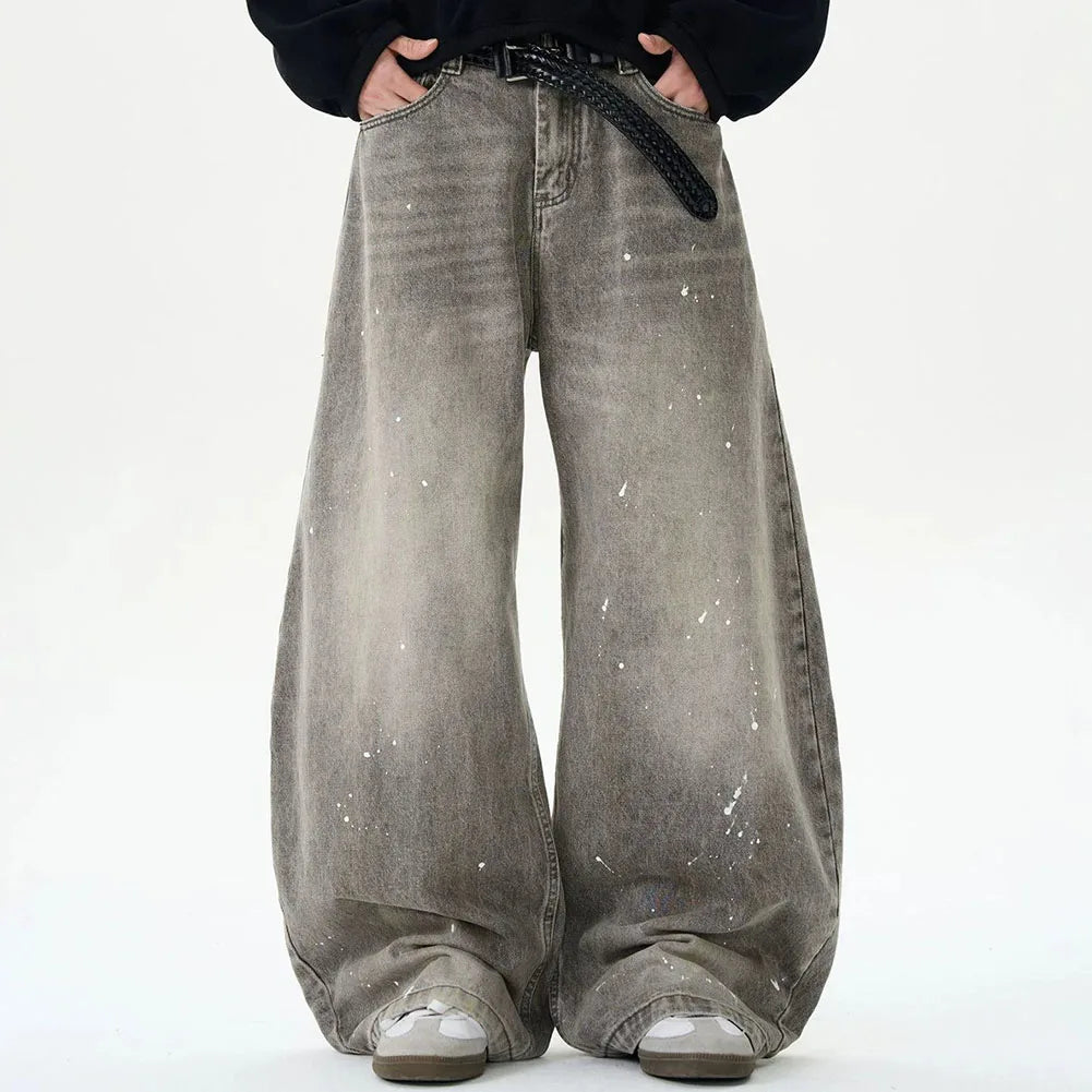 VILZSTUDIOS Adjustable Waist Distressed Machete Jeans