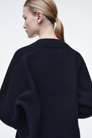 VILZSTUDIOS Navy Casual Round Neck Sweater