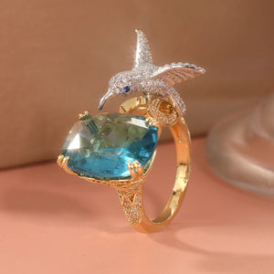 VILZSTUDIOS Exquisite Metal Carving Bird Ring