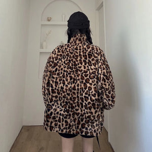 VILZSTUDIOS Leopard Print Oversized Jacket