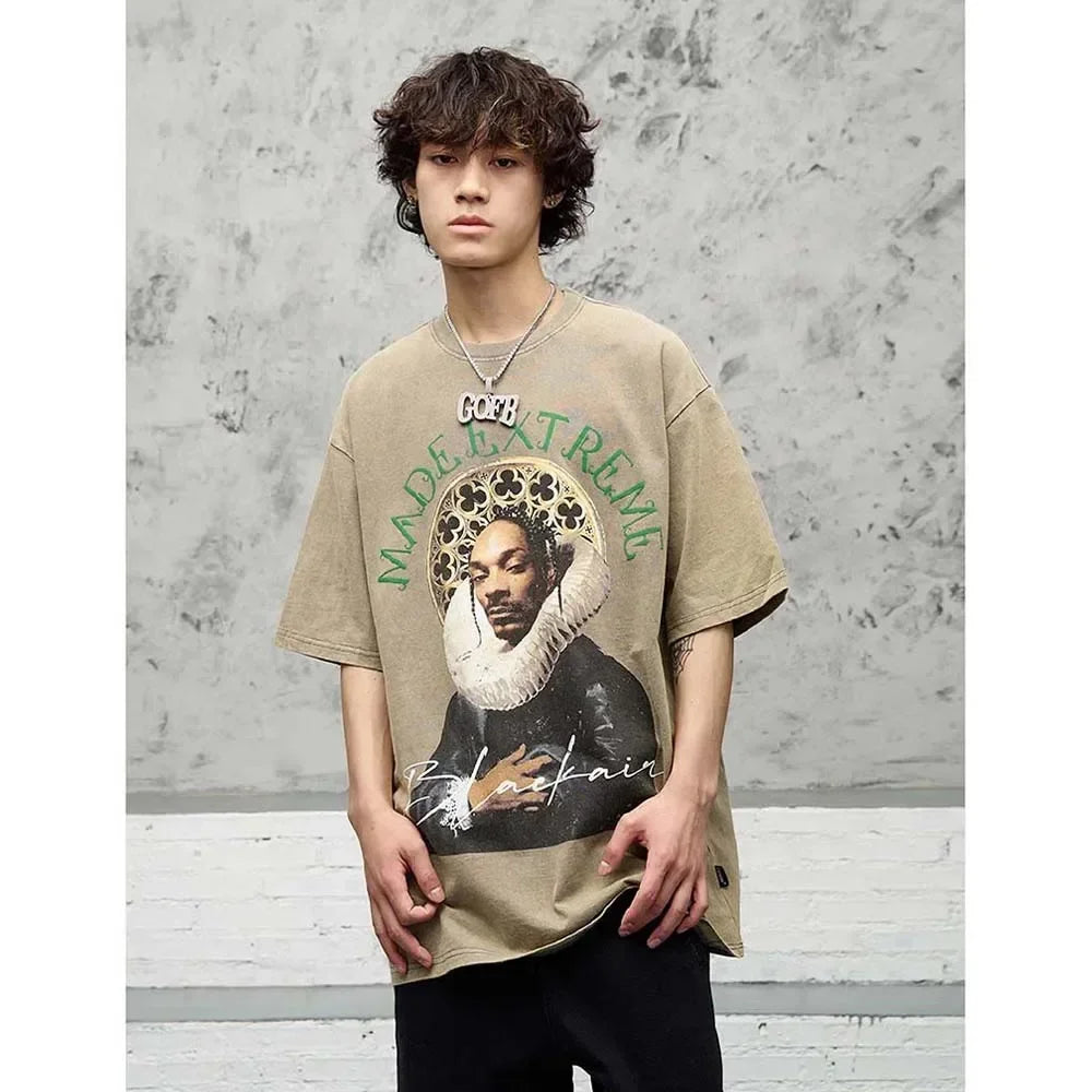 VILZSTUDIOS Extreme Graphic Rap Character Short T-Shirt