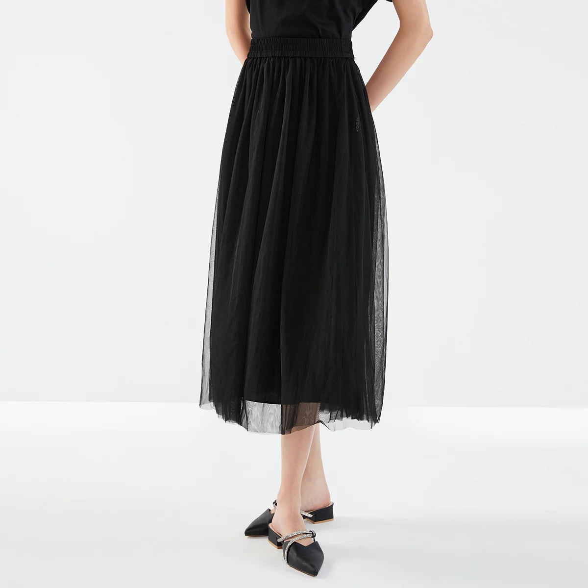 VILZSTUDIOS High Quality Pleated Midi Skirt Women