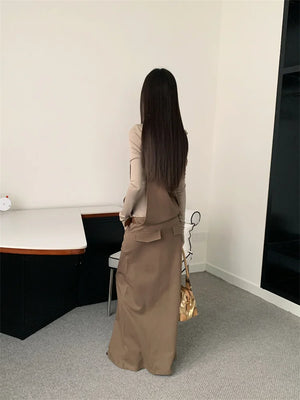 VILZSTUDIOS Designer Long Sleeve Maxi Dress