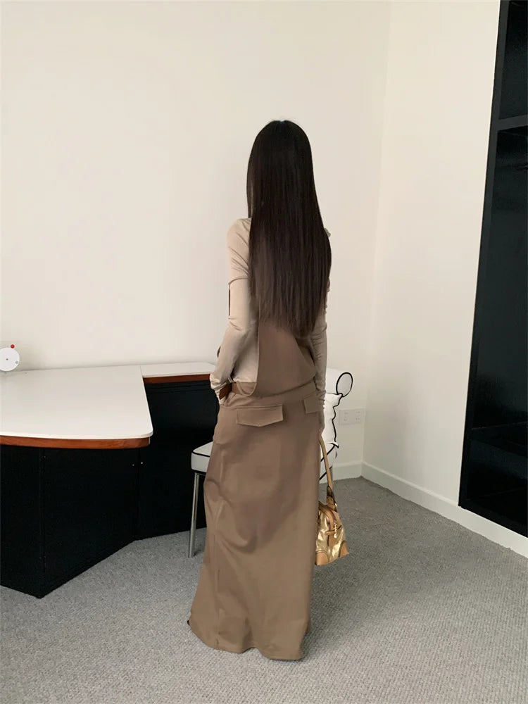 VILZSTUDIOS Designer Long Sleeve Maxi Dress