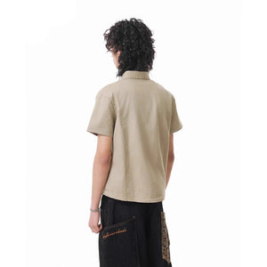 VILZSTUDIOS Retro Washed Distressed Cargo Shirt