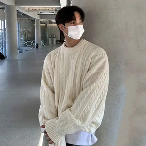 VILZSTUDIOS Korean Style Round Collar Sweaters