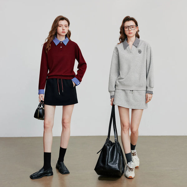 Stylish Autumn Cotton Casual Mini Skirt