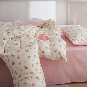 VILZSTUDIOS Vibrant Floral Duvet Bedding Set