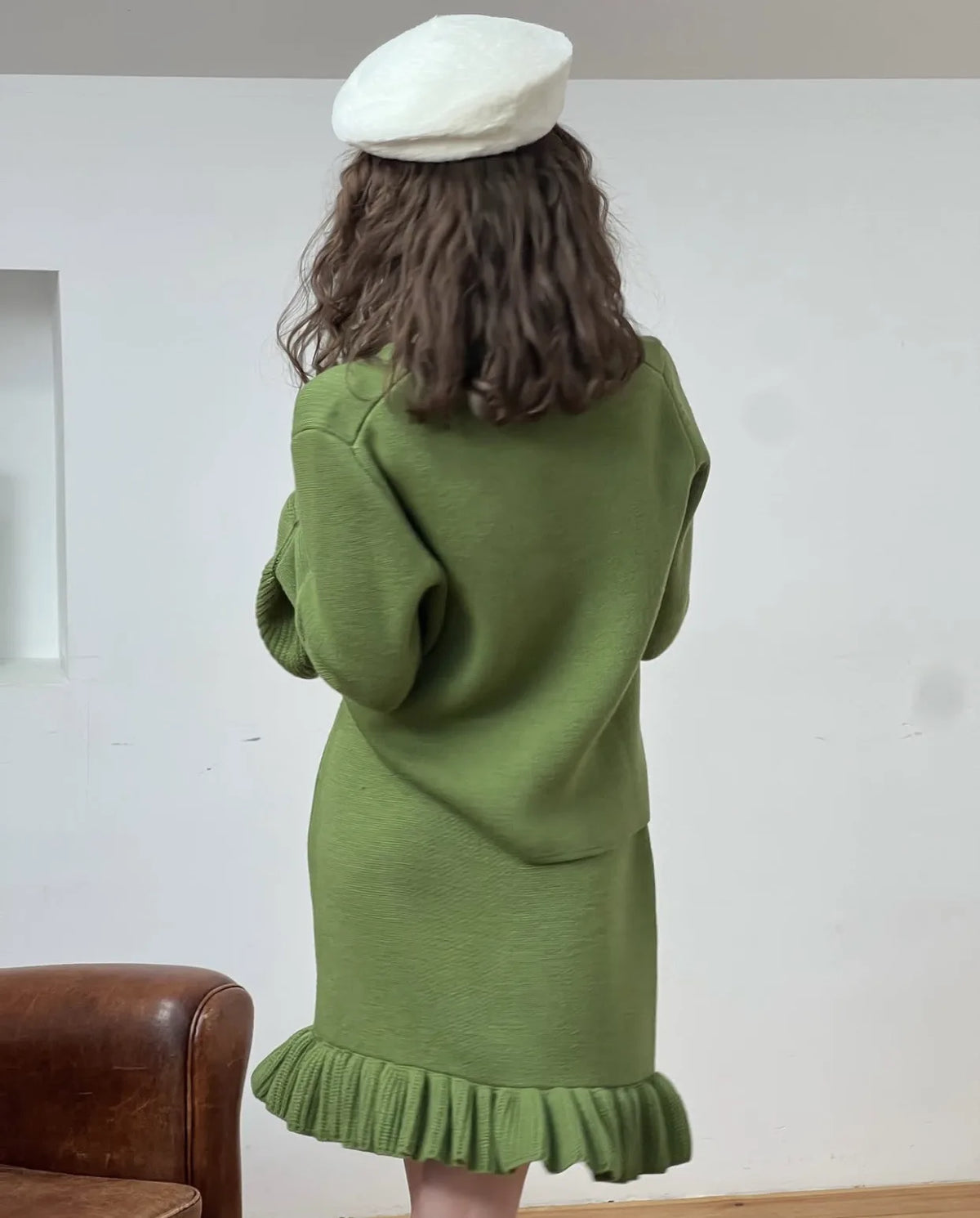VILZSTUDIOS Cozy Flare Sleeve Knitted Cardigan