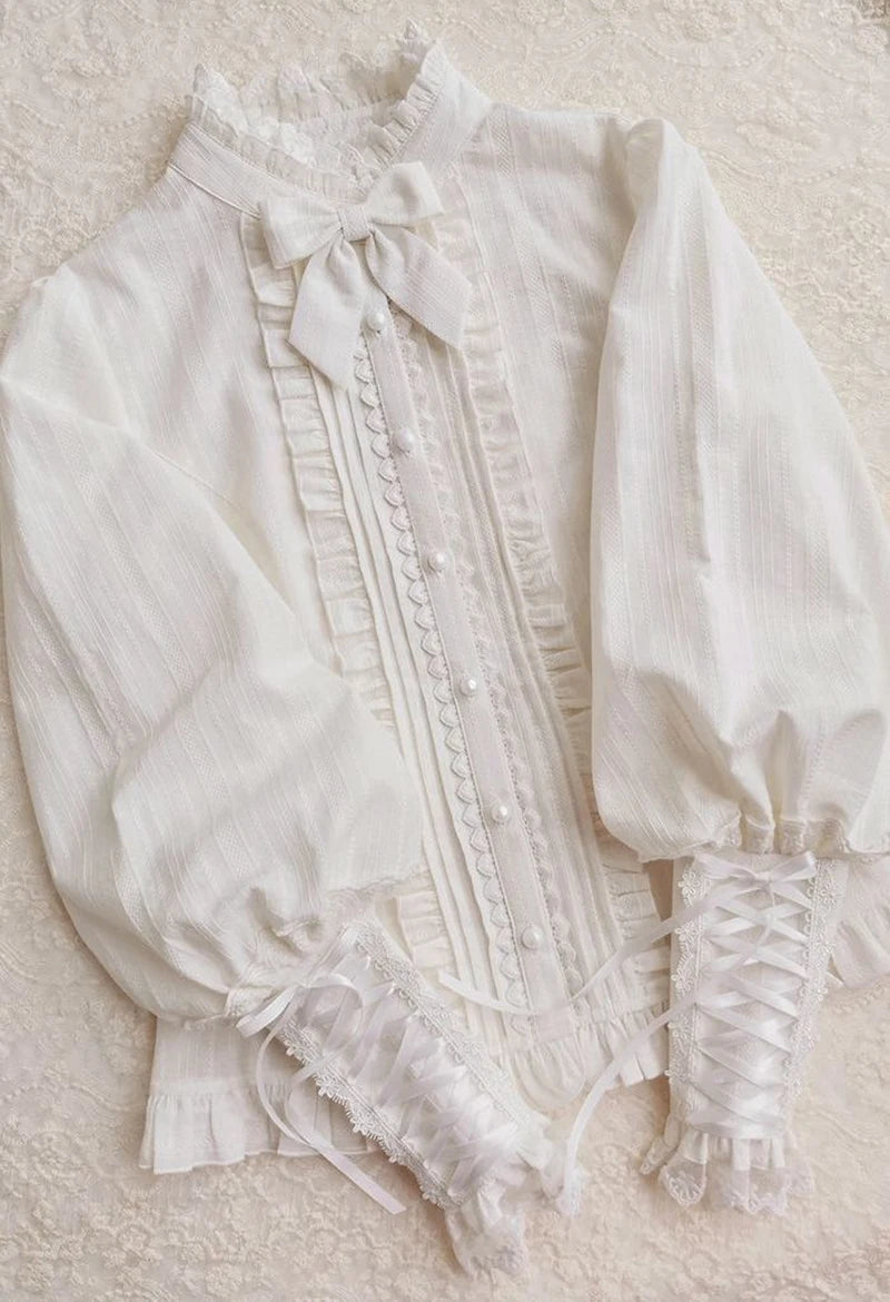 VILZSTUDIOS Lace Patchwork Sweet Lolita Blouse