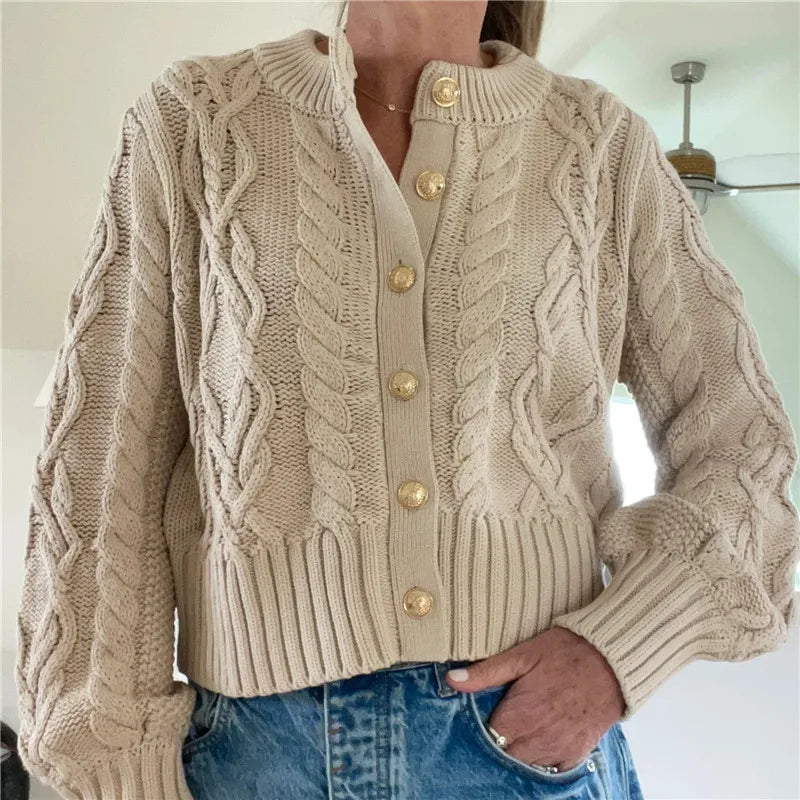 VILZSTUDIOS Cozy Cable Knit Cardigan