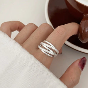 VILZSTUDIOS Punk Geometric Stackable Matte Ring