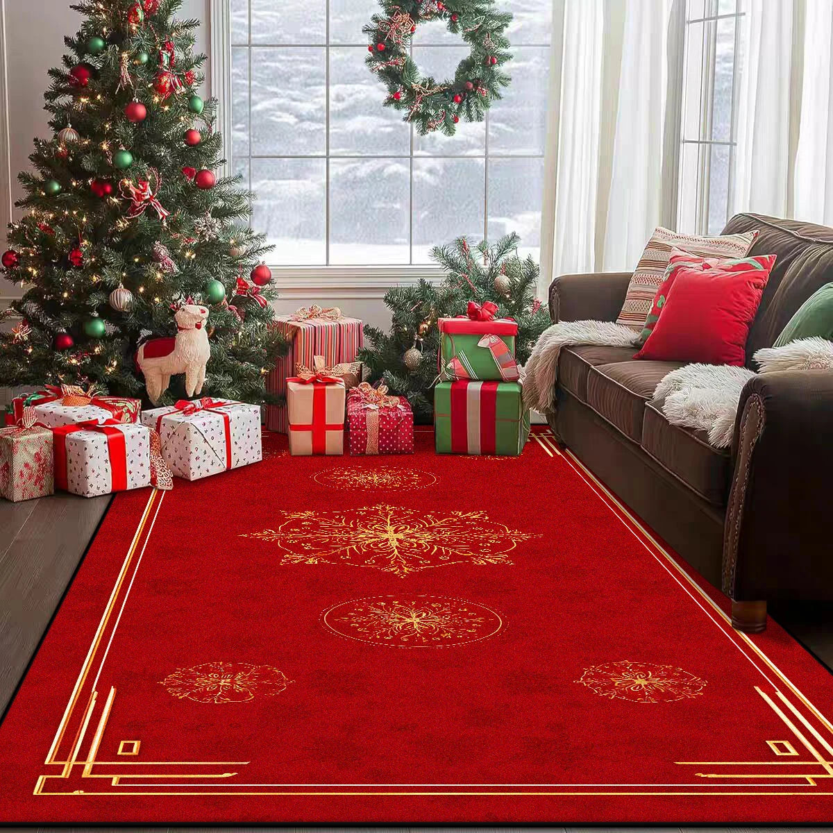 VILZSTUDIOS Luxurious Festive Red Rugs