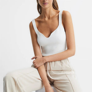 VILZSTUDIOS Chic French Knitted Tank Top