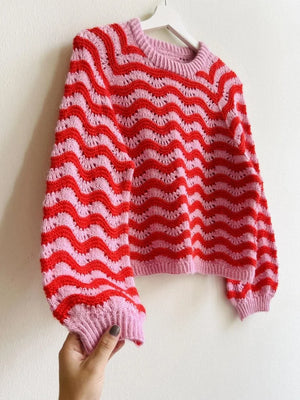 VILZSTUDIOS Striped Jacquard Knitted Sweater