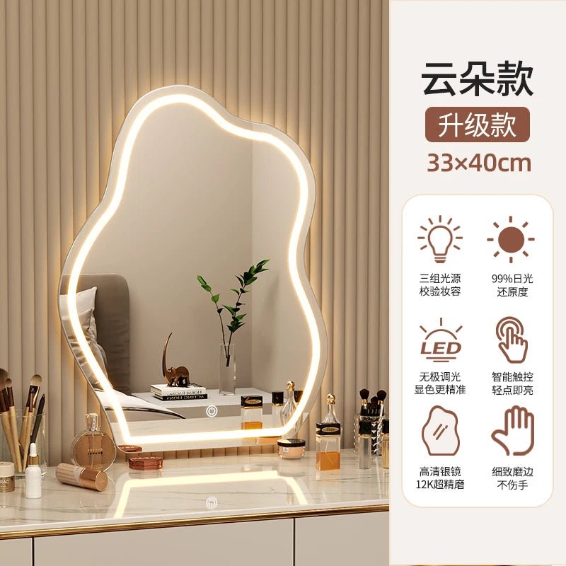 VILZSTUDIOS Wavy Wall Mirror Living Room Decoration Modern Art Vanity Aesthetic Large Size Mirror Fashion Espelhos Lounge Suite Furniture