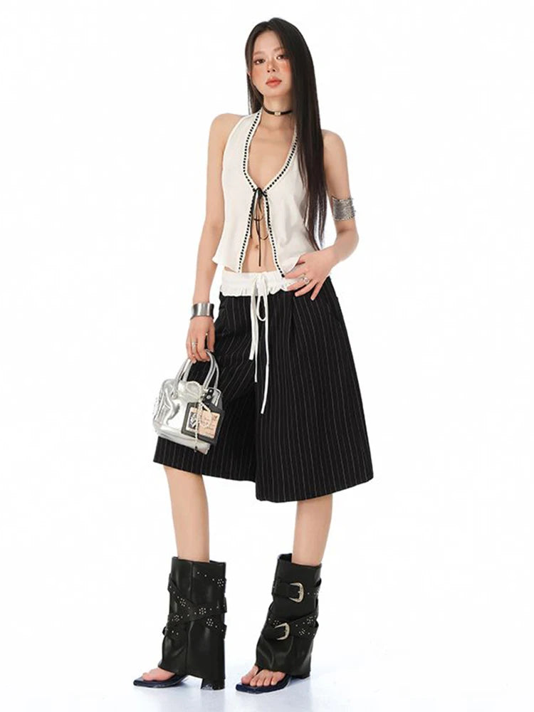 VILZSTUDIOS Elastic Waist Loose Summer Sports Pants