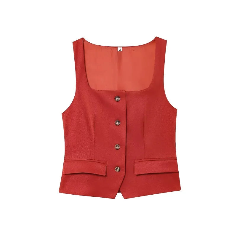 VILZSTUDIOS Classy Button-Up Vest