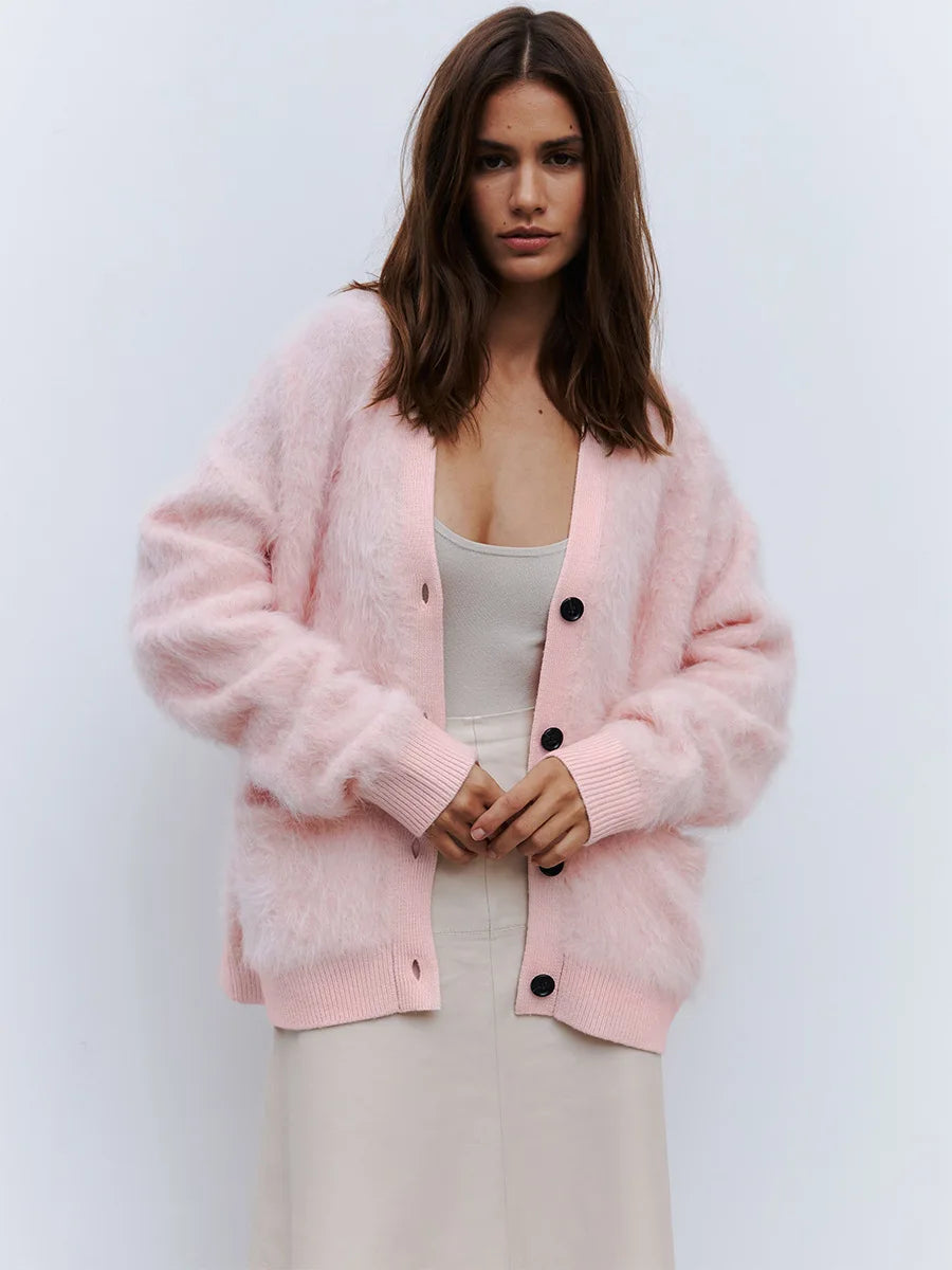 VILZSTUDIOS Soft Mink Velvet Cardigan