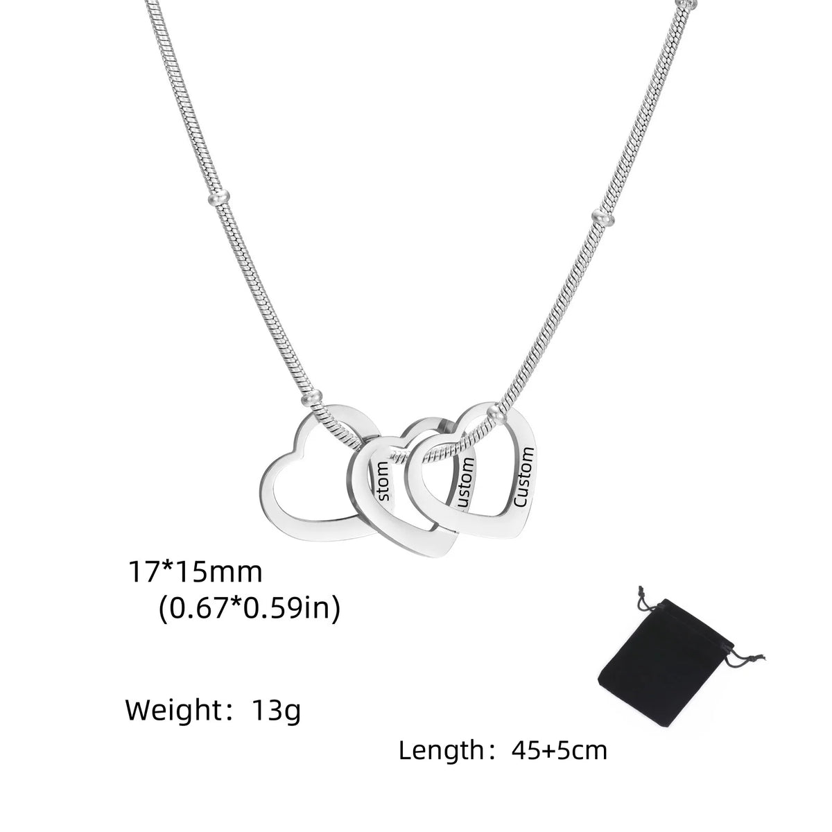VILZSTUDIOS Customized Name Date Love Necklace