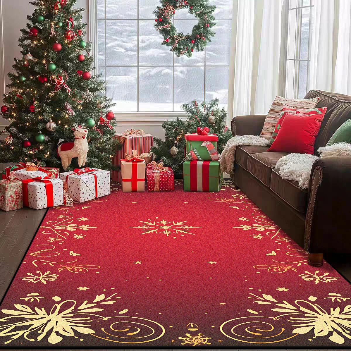 VILZSTUDIOS Luxurious Festive Red Rugs