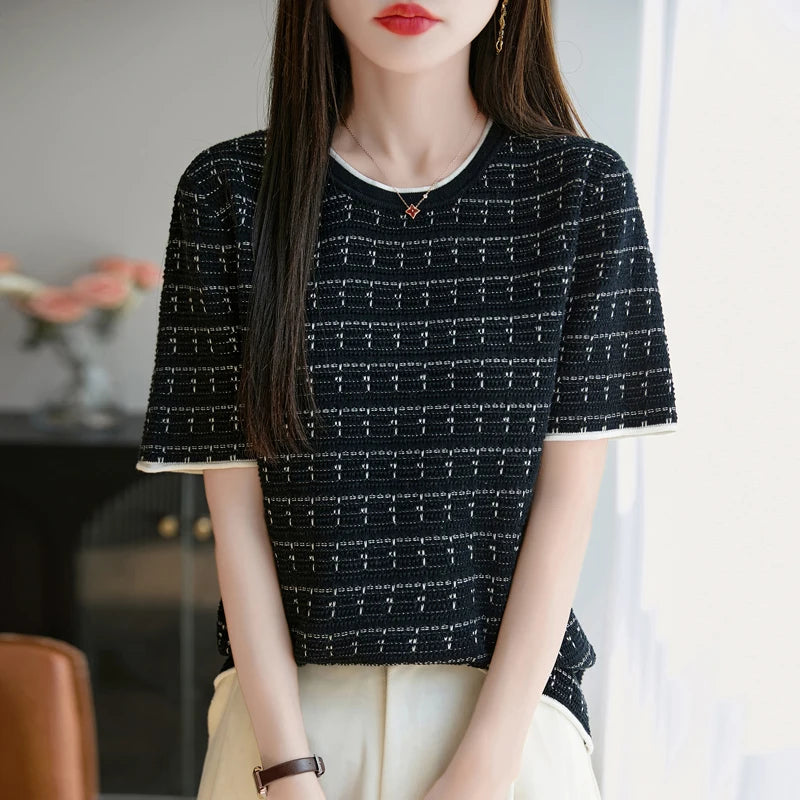 VILZSTUDIOS Basic Knitted Cotton T-Shirt