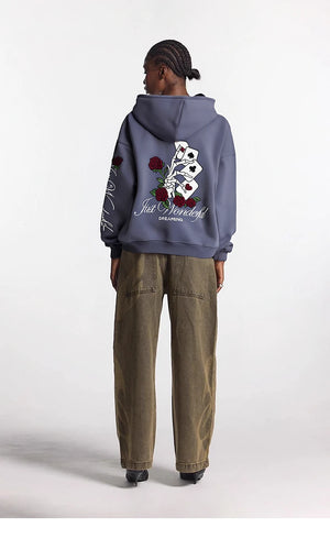 VILZSTUDIOS Vintage Washed Embroidery Boxy Hoodies