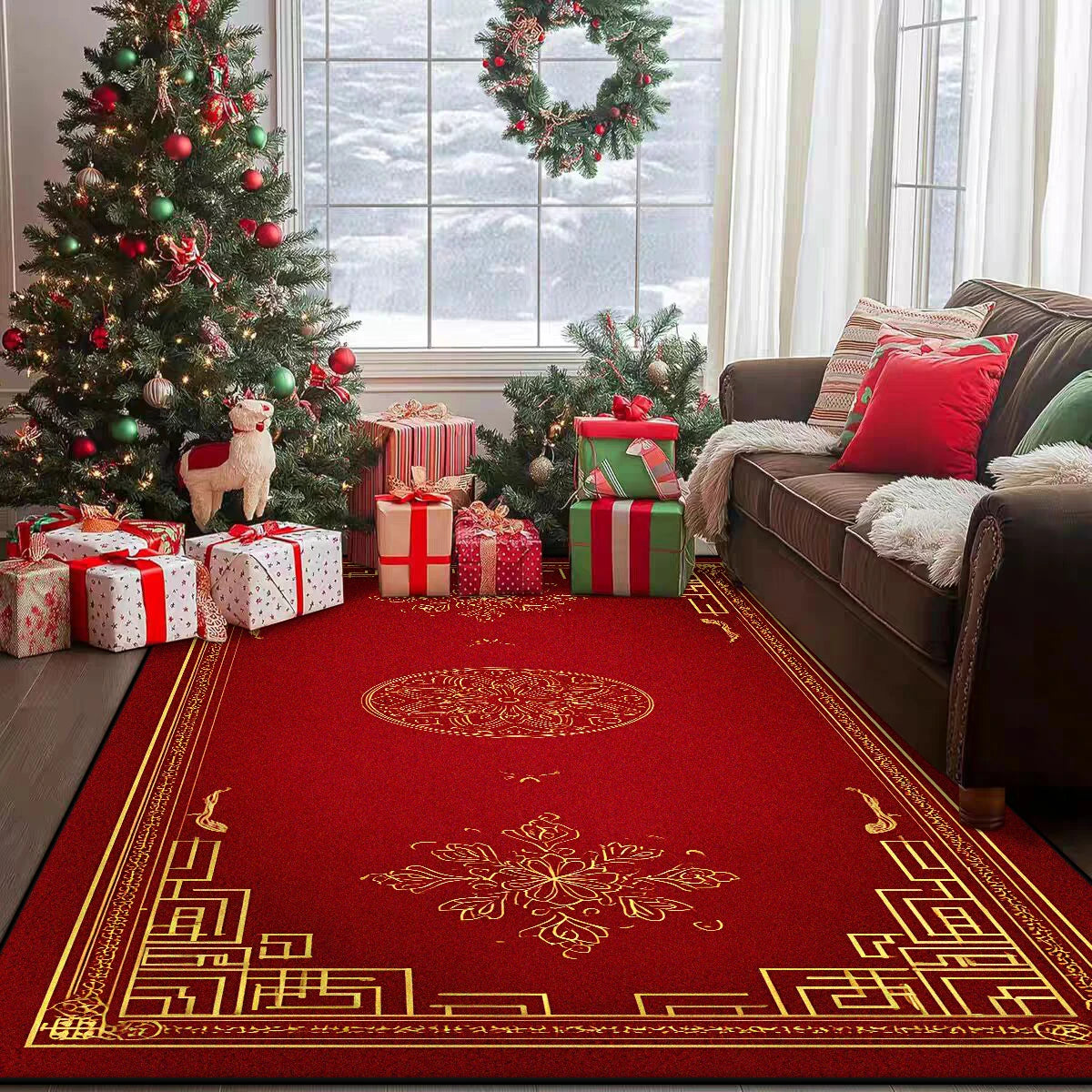 VILZSTUDIOS Luxurious Festive Red Rugs
