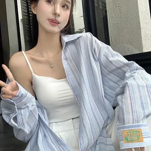 VILZSTUDIOS Wild Oversized Striped Shirt