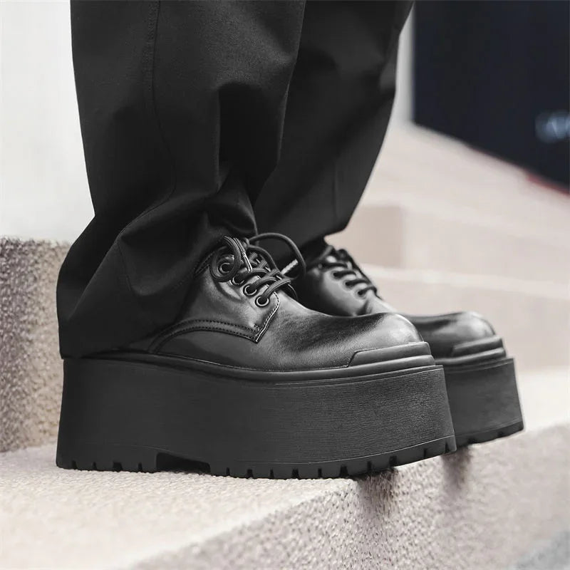 VILZSTUDIOS Trendy Big Head Leather Casual Shoes