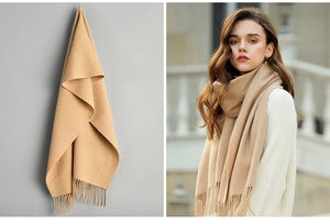 VILZSTUDIOS Winter Scarf Women  Wool Scarves Adult Scarves for ladies 100% Wool scarft women Fashion Cashmere Poncho Wrap