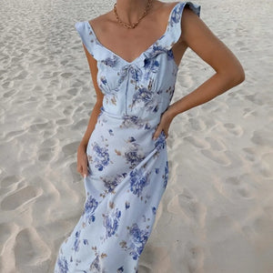 VILZSTUDIOS Floral Beachwear Maxi Dress
