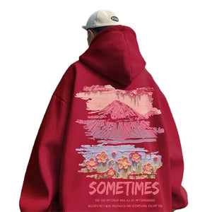 VILZSTUDIOS Letter Print Baggy Hoodie