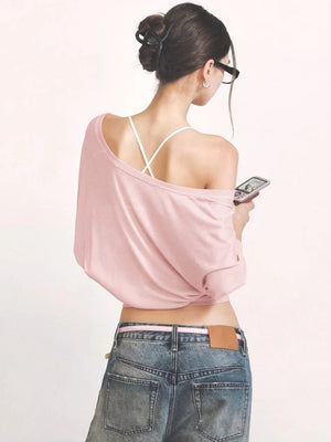 VILZSTUDIOS Sexy V-Neck Slim-Fit Long Sleeve Top
