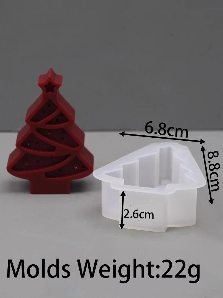 VILZSTUDIOS Festive Christmas Silicone Scented Candle Mold