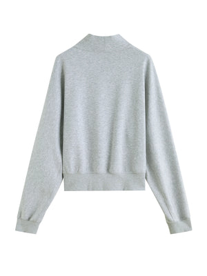 VILZSTUDIOS Cozy Chic Cotton Half-Zip Sweatshirt