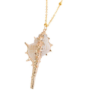 VILZSTUDIOS Natural Boho Shell Pendant Necklace