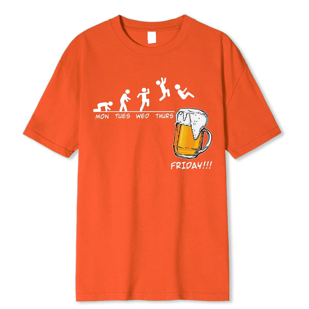 VILZSTUDIOS Funny Beer Print Graphic T-Shirt