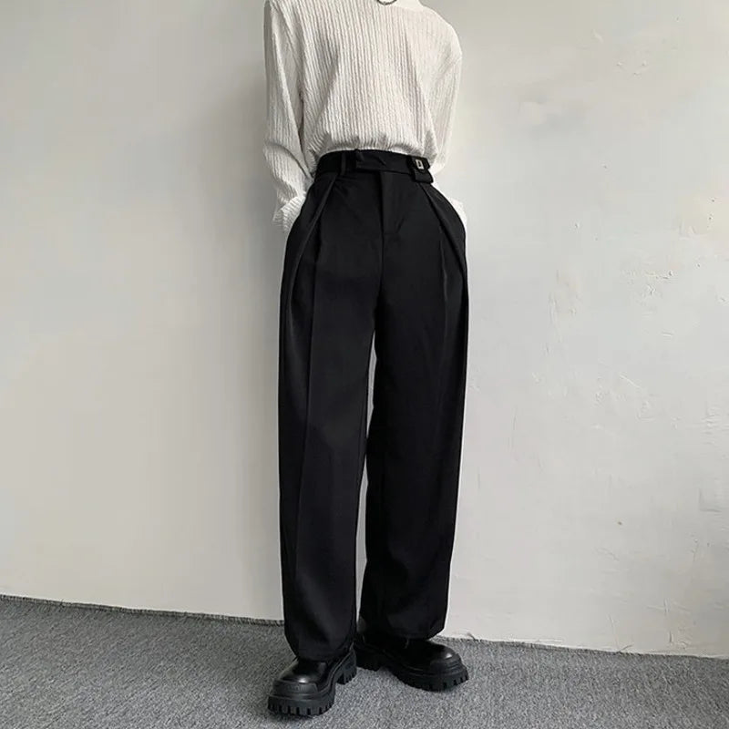 VILZSTUDIOS Dark Academia Black Wide Leg Pants