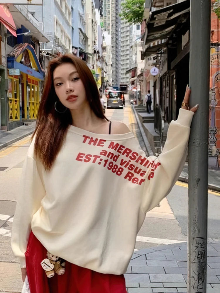 VILZSTUDIOS Sexy Oversize Y2K Print Sweater