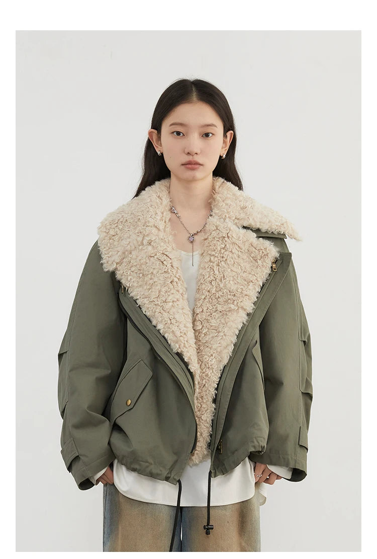 VILZSTUDIOS Chic Loose Retro Cotton Jacket