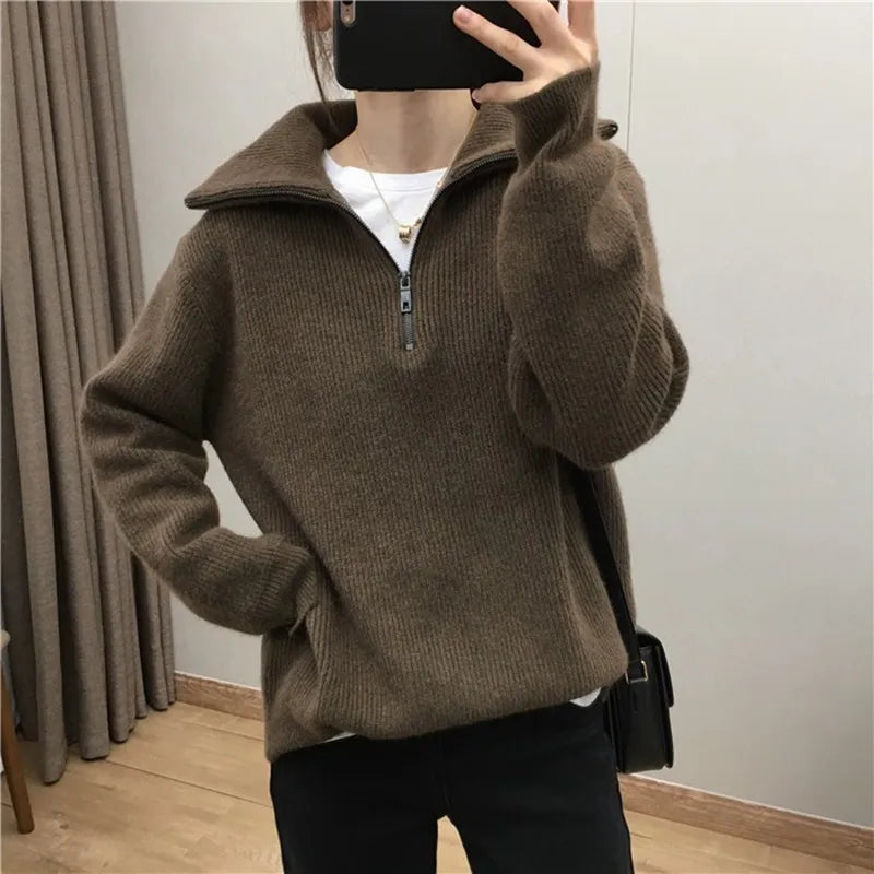 VILZSTUDIOS Casual Knitted Wool Sweater