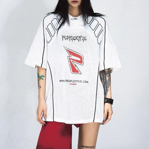 VILZSTUDIOS Breathable Mesh Racing Retro T-Shirt