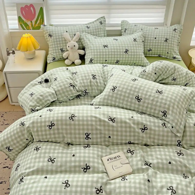 VILZSTUDIOS Vibrant Plaid Nordic Duvet Bedding Set