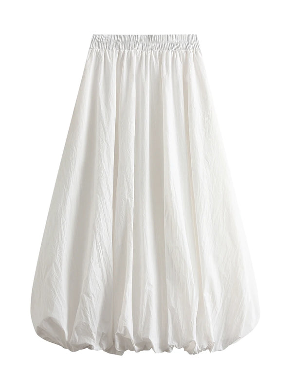 Elegant High Waist Balloon Skirts Womens
