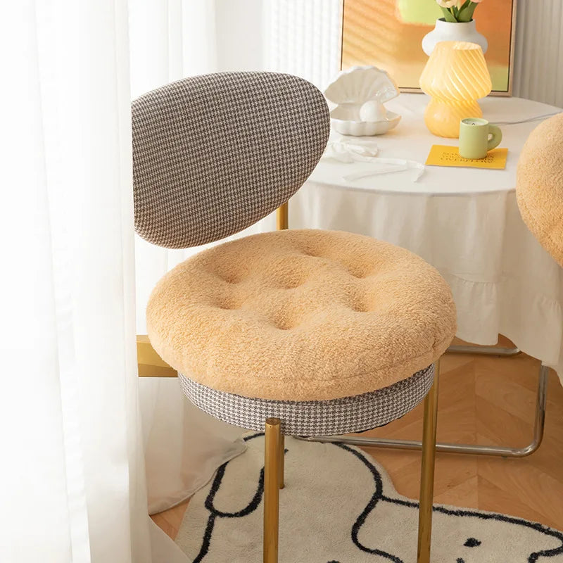 VILZSTUDIOS Soft Round Biscuit Shape Plush Cushion