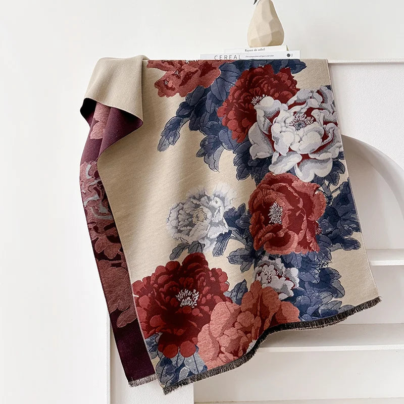 VILZSTUDIOS Two-Sided Jacquard Cashmere Scarf