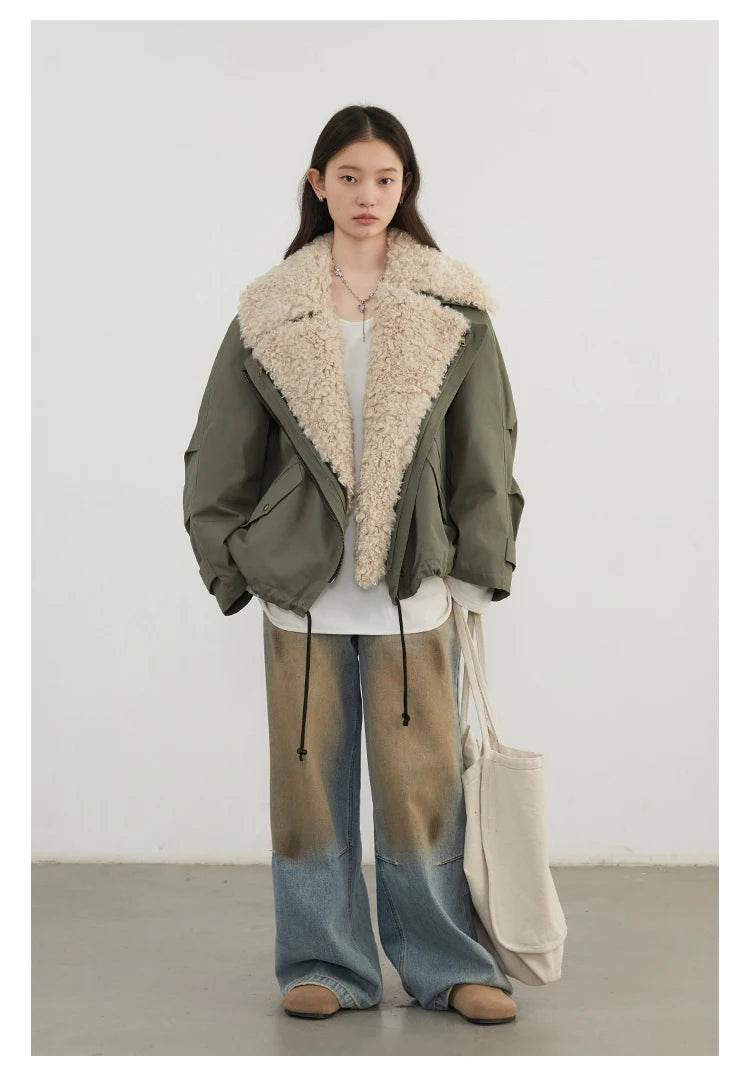 VILZSTUDIOS Chic Loose Retro Cotton Jacket